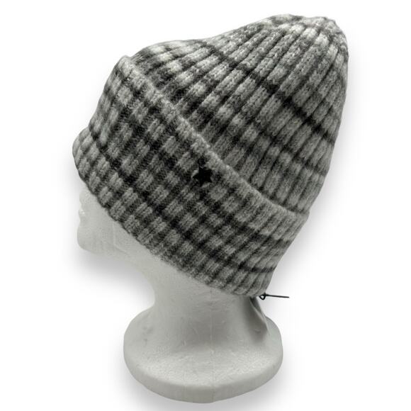 Jocelyn REVOLVE Space Dyed Knit Hat Grey Multi Neutral Gray Winter Beanie Ribbed - Picture 5 of 8